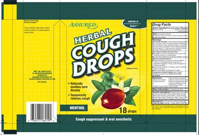 Assured Herbal 18ct Cough Drops (Assured Herbal 18ct 502226 7 25 2016)